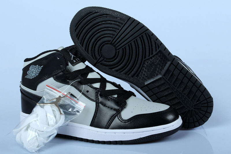 Air Jordan 1 Men Shoes Black /Gray Online